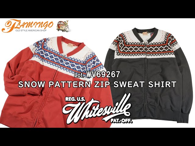 Whitesville SNOW PATTERN ZIP SWEAT SHIRT WV69267 ホワイツビル