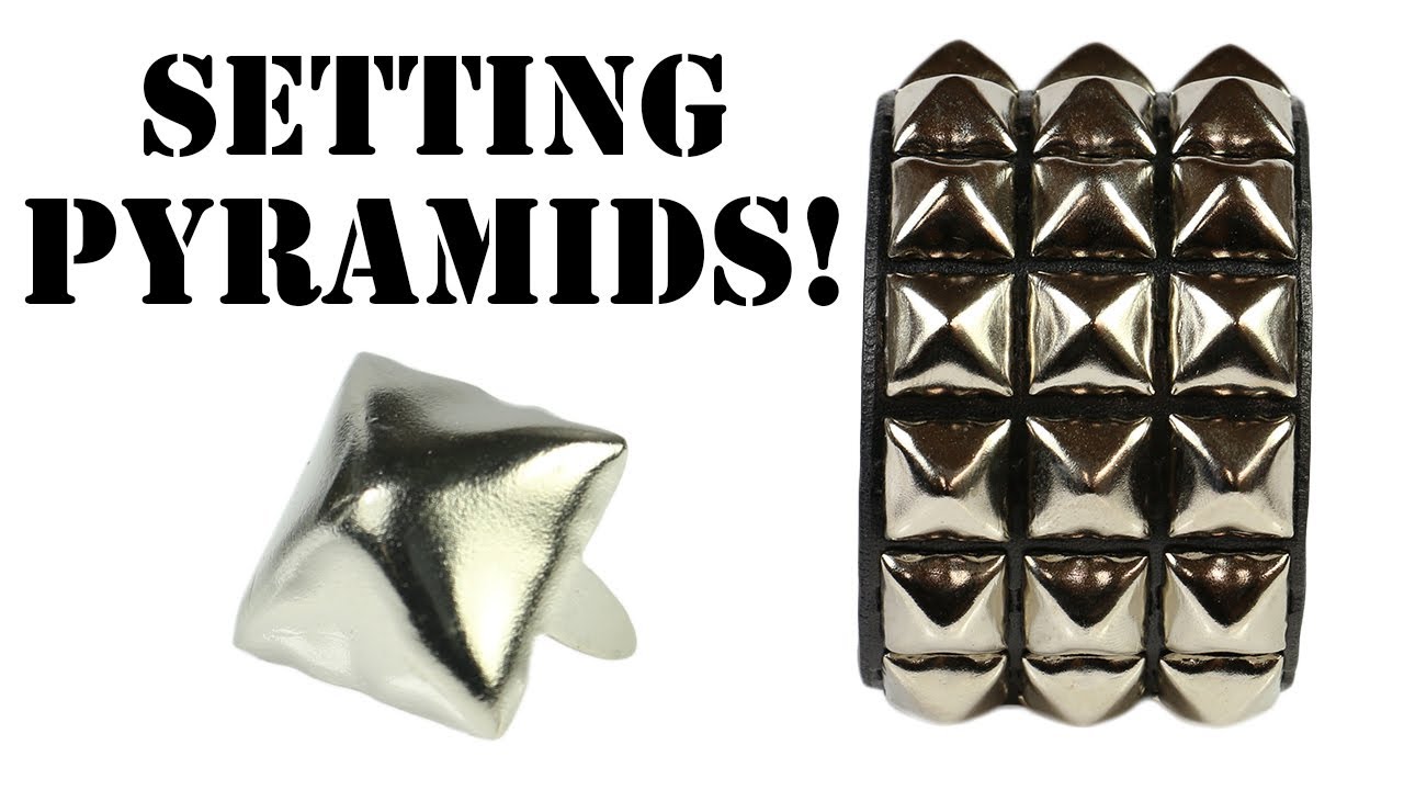 How To Set Pyramid Studs Into Leather - YouTube