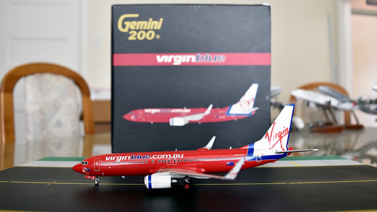 Gemini Jets 1:200 Virgin Blue 737-800 Unboxing and Review - YouTube