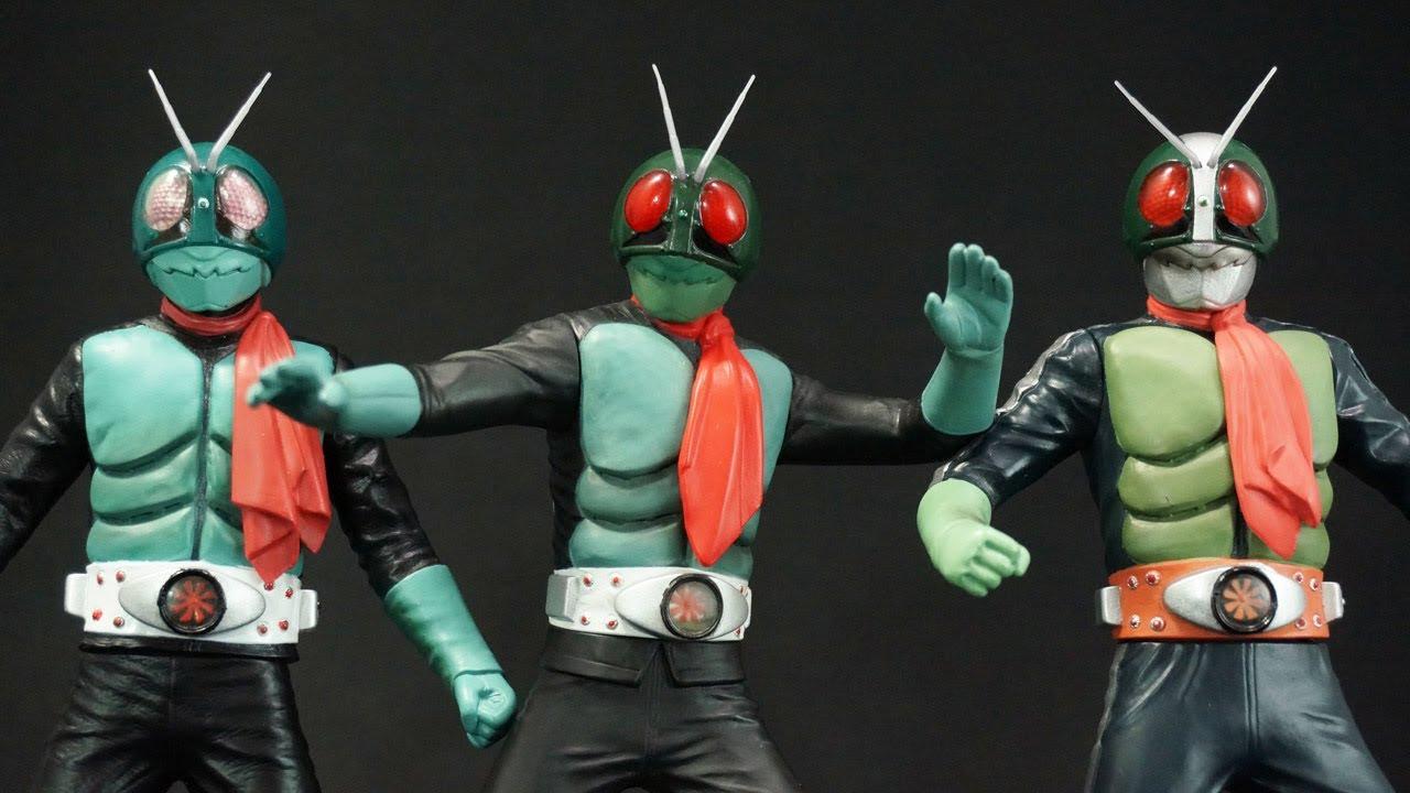 仮面ライダー旧1号＆仮面ライダー旧2号＆桜島旧1号 ソフビ魂シリーズ