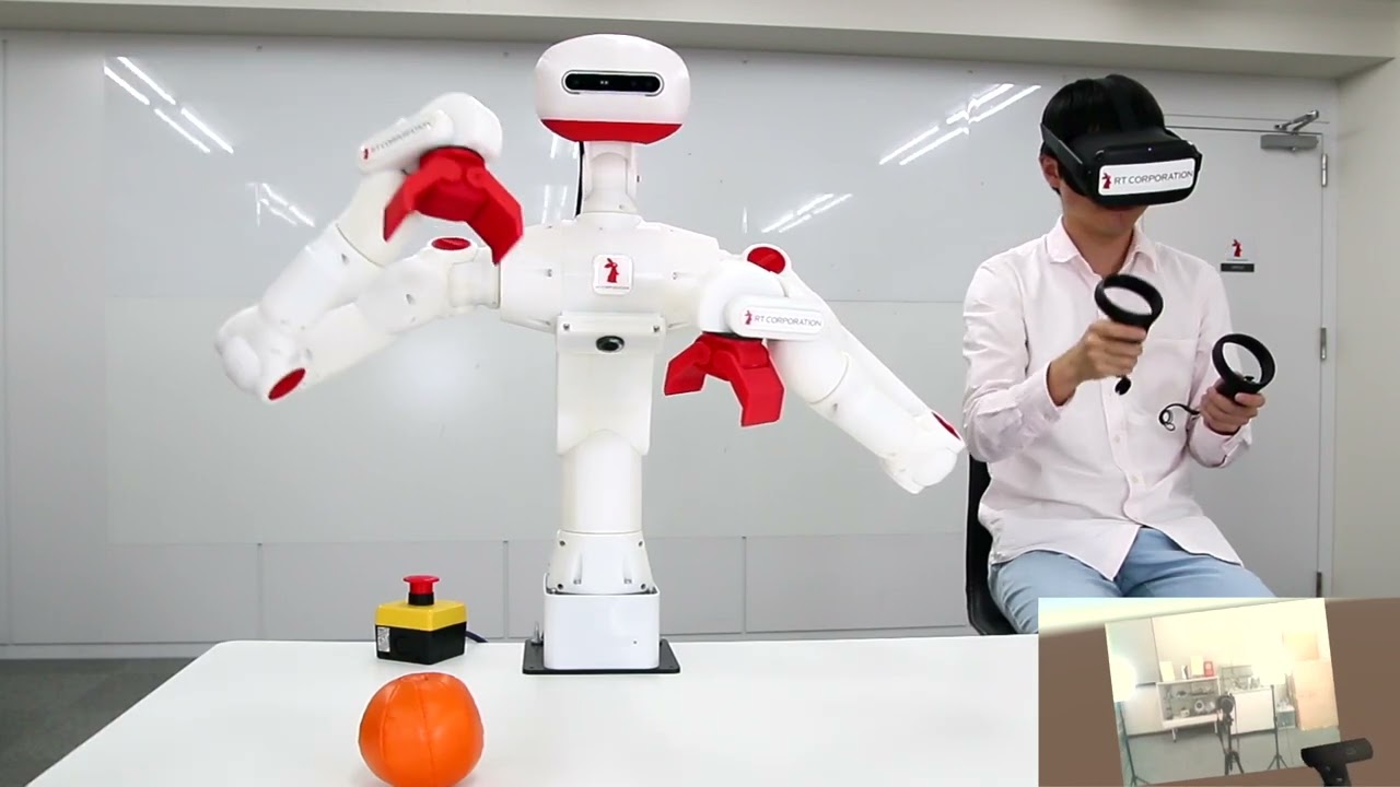 上半身人型ロボットをVR機器で操作する【Sciurus17】 - YouTube