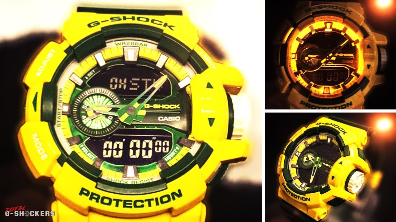 Casio G-Shock Green and Yellow GA400CS-9A Analog Digital Watch