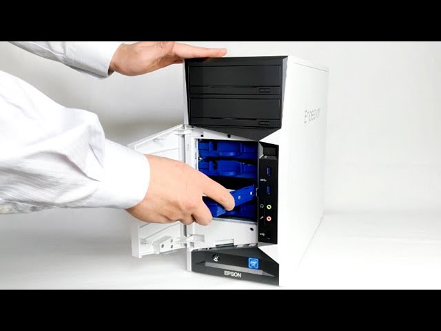 エプソンのミニタワーPC フロントアクセス機能紹介 - YouTube