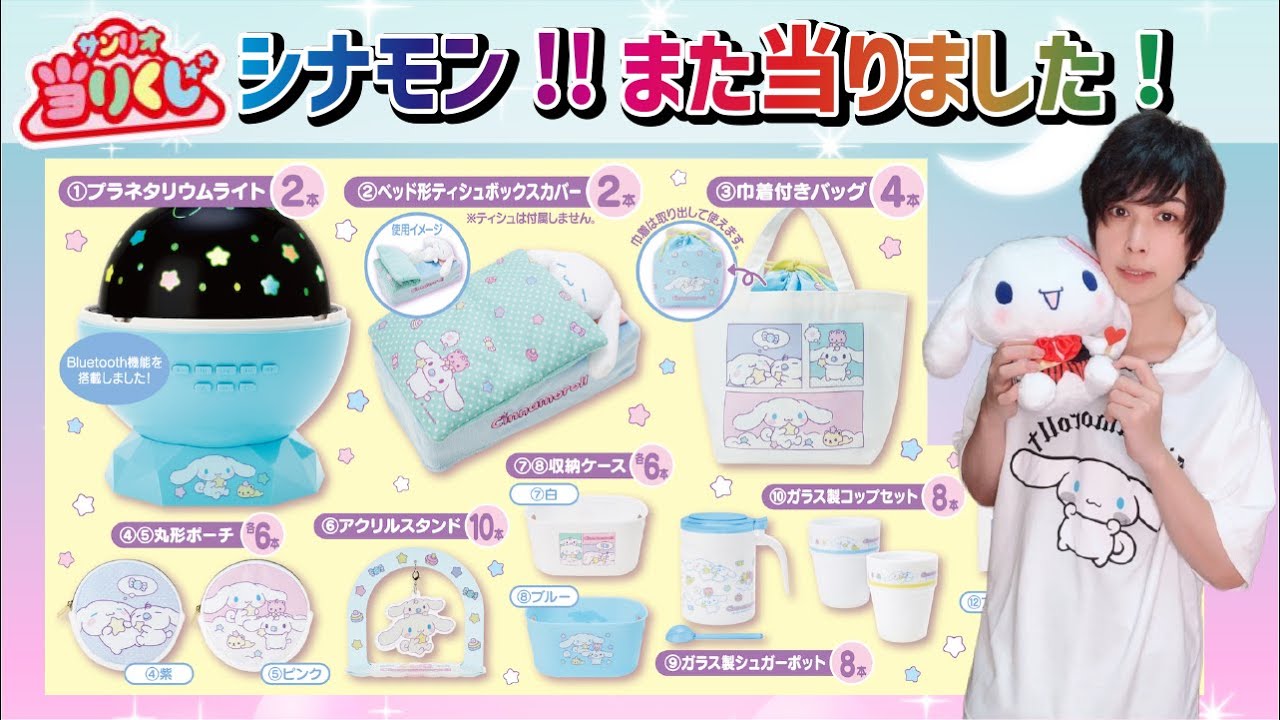 下位賞が大人気!?】久々のシナモロールくじで追いくじ発動した結果