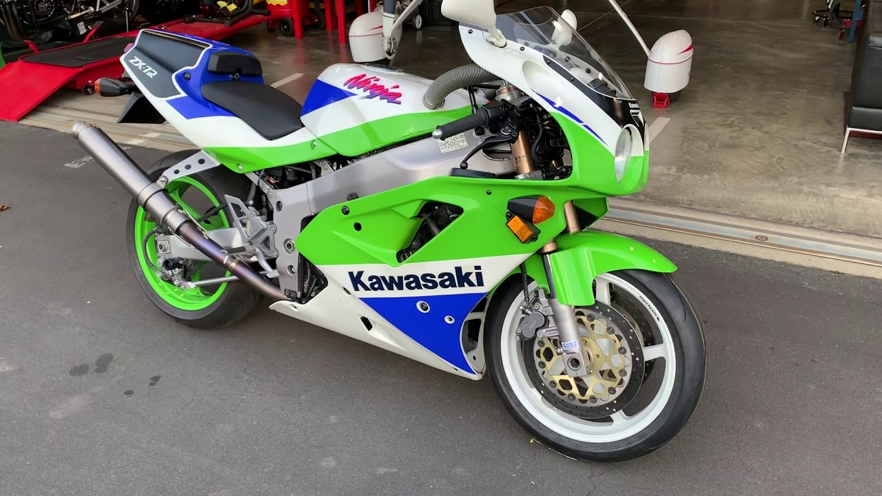 1991 ZX-7R K1 startup - YouTube