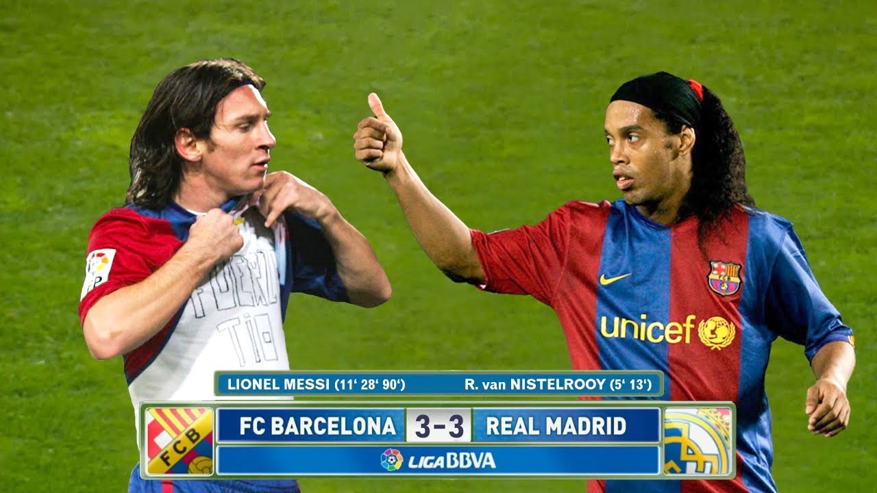 衝撃のハットトリック!!】ロナウジーニョはこの19歳メッシの圧巻の