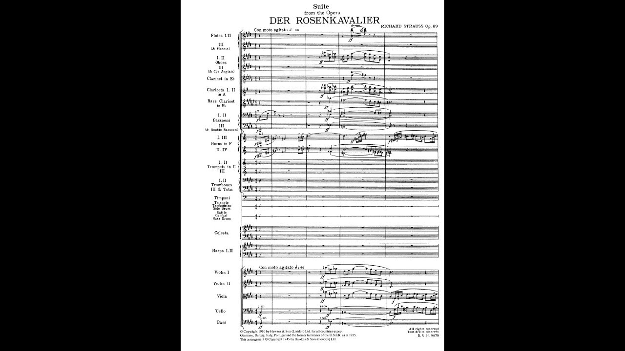 Strauss - Der Rosenkavalier Suite (Score) - YouTube