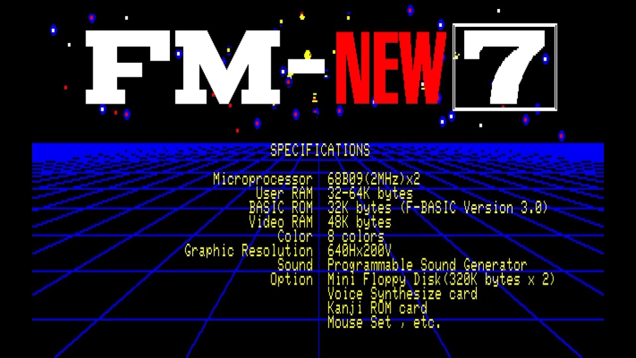 FM-7] FM-NEW7 Demonstration Programs 1 and 2, and Game that came