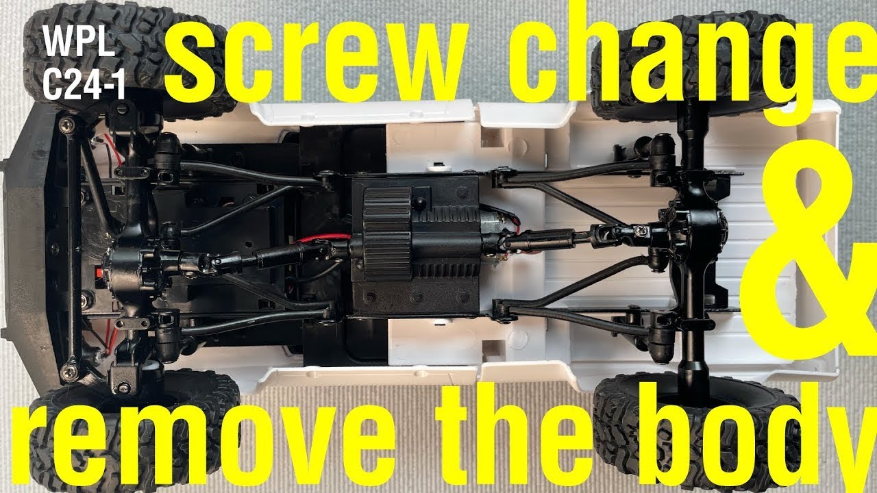 WPL C24 ボディの外し方とタッピングネジの交換について HILUX BODY