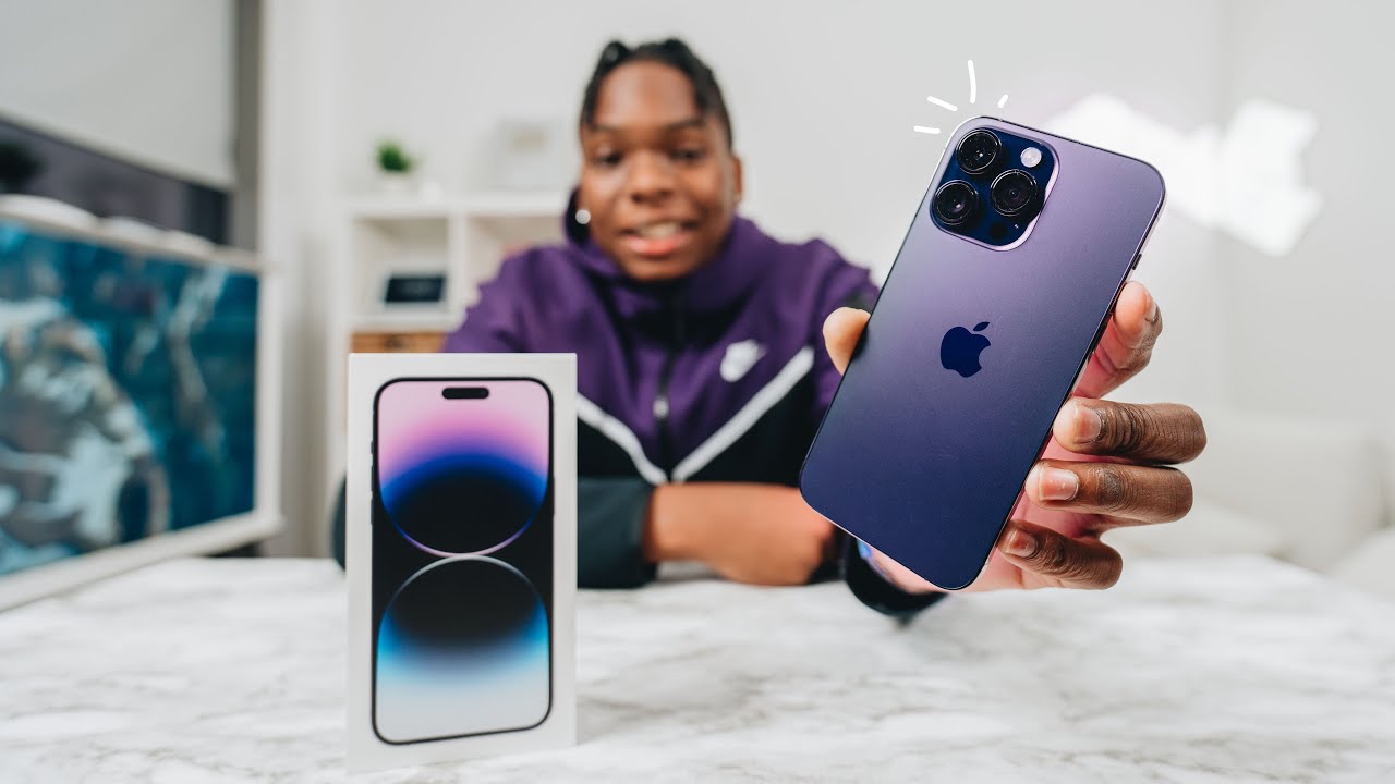 iPhone 14 Pro Max DEEP PURPLE 💜 Unboxing & Setup + Low Light