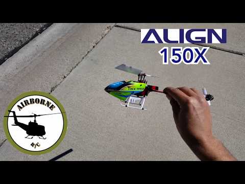 Align TREX 150X on a windy day, not the smartest idea - YouTube