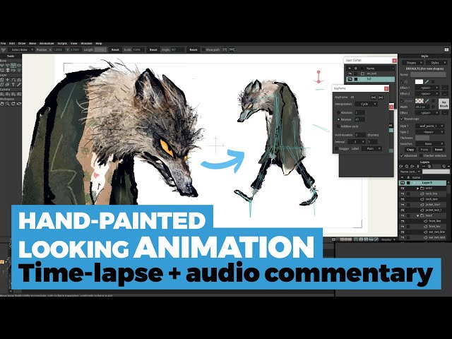 Drawing, rigging and animating in under three hours! Time-lapse