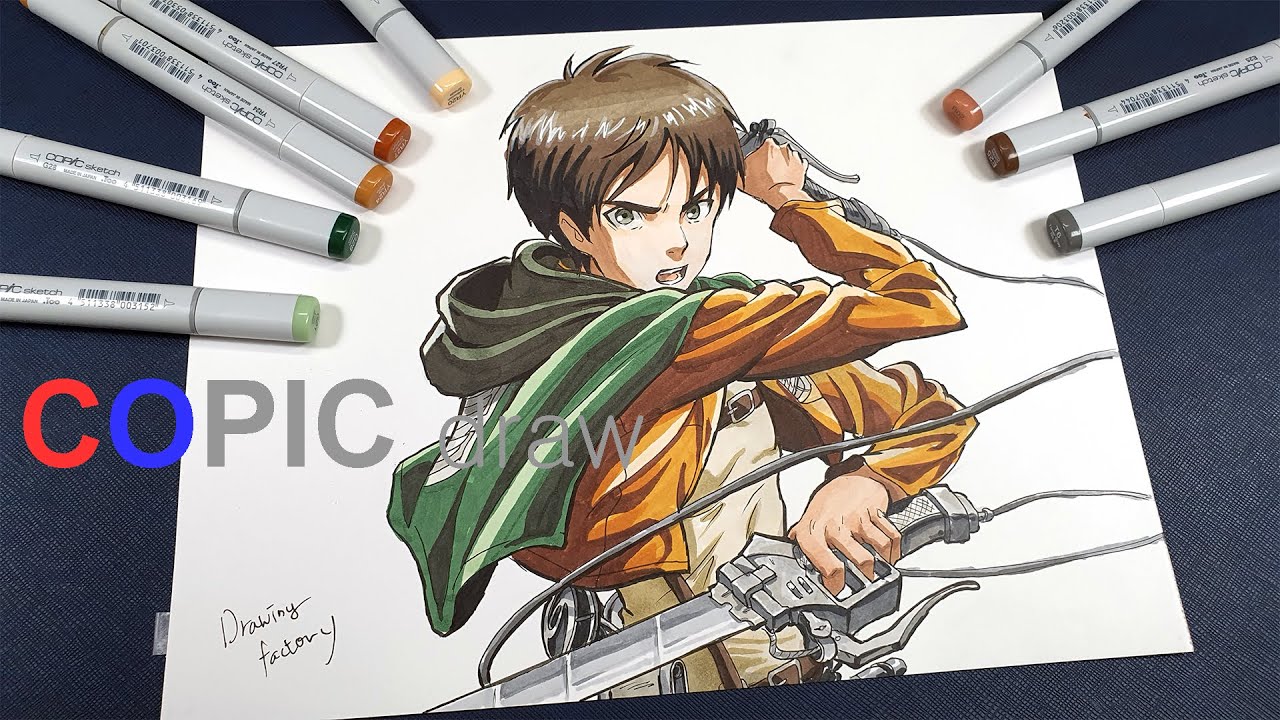 COPIC draw] Eren Yaeger - Attack on Titan | 進撃の巨人 エレン