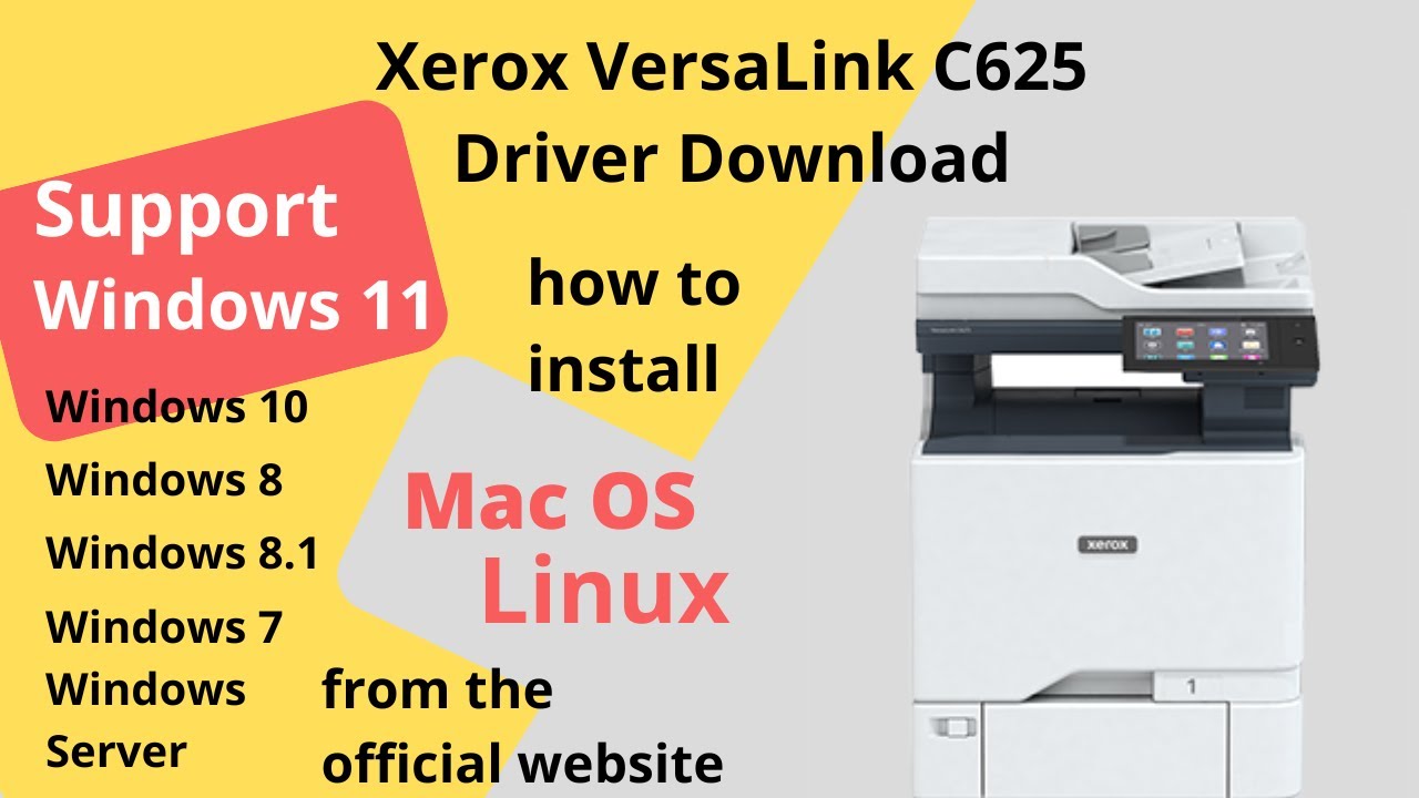 Xerox VersaLink C625 Driver Download and Setup Windows 11 Windows