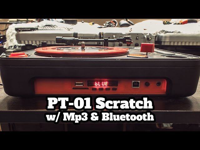 Numark PT-01 Scratch w/ MP3 Player & Bluetooth inside - YouTube