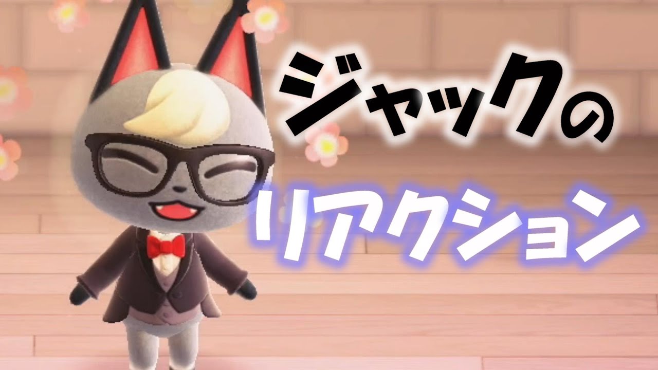 あつ森】ジャックの可愛いリアクション【あつまれどうぶつの森】 - YouTube