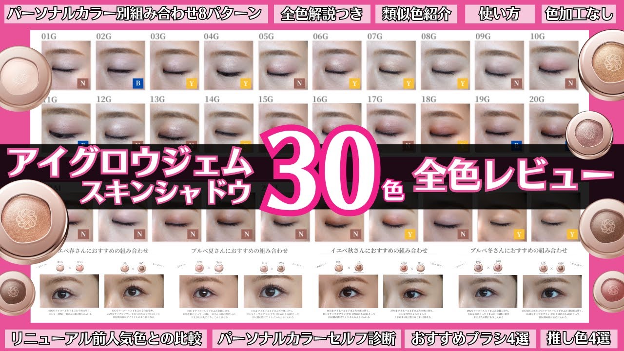 Eye Glow Gem] Skin Shadow Review: Full Color Guide. Self-Diagnose