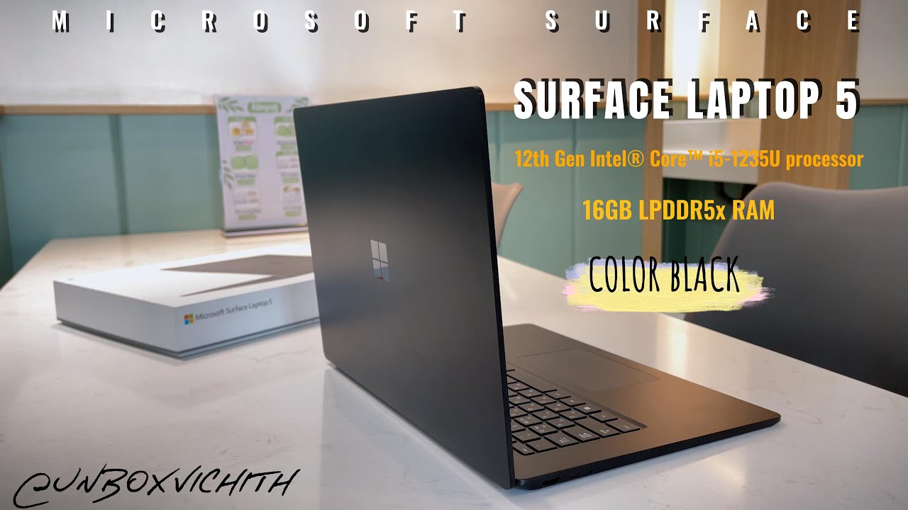Microsoft Surface laptop 5 black, Intel i7 12th Gen #microsoft
