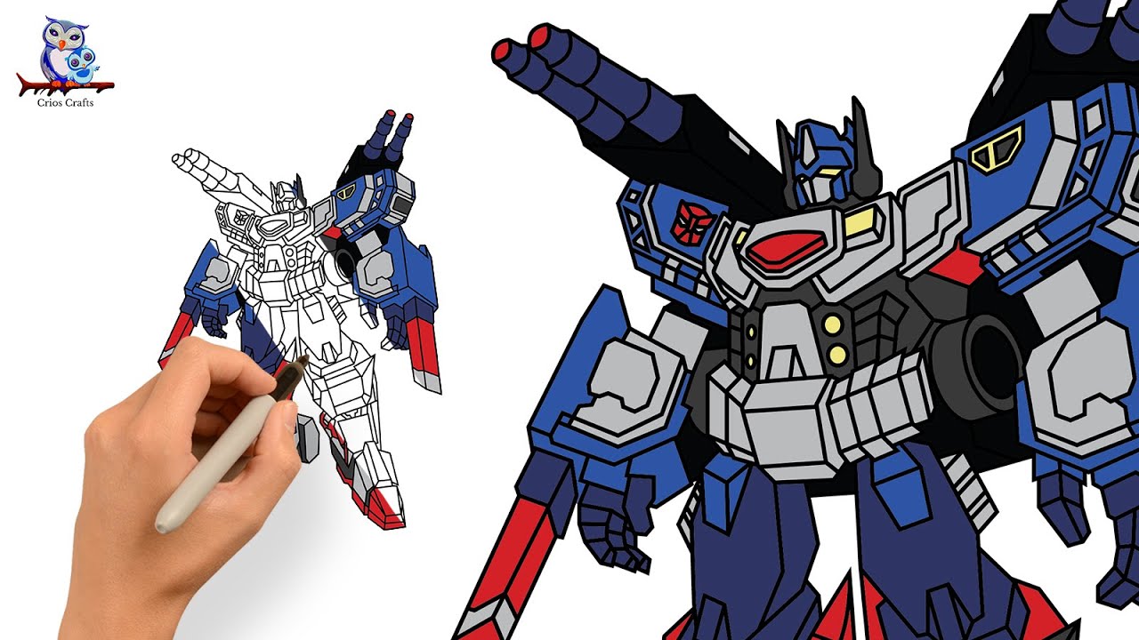 How to Draw Optimus Prime Super Mode - Cybertron Prime - YouTube