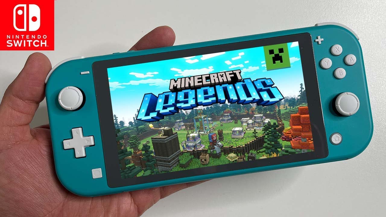 Minecraft Legends Nintendo Switch LITE Gameplay - YouTube