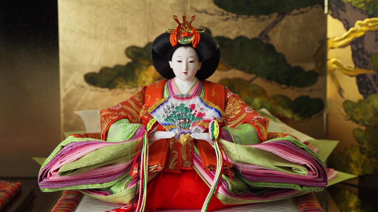 久月作 立雛人形 紫・赤 久月作 立雛人形 紫・赤 【公式通販】