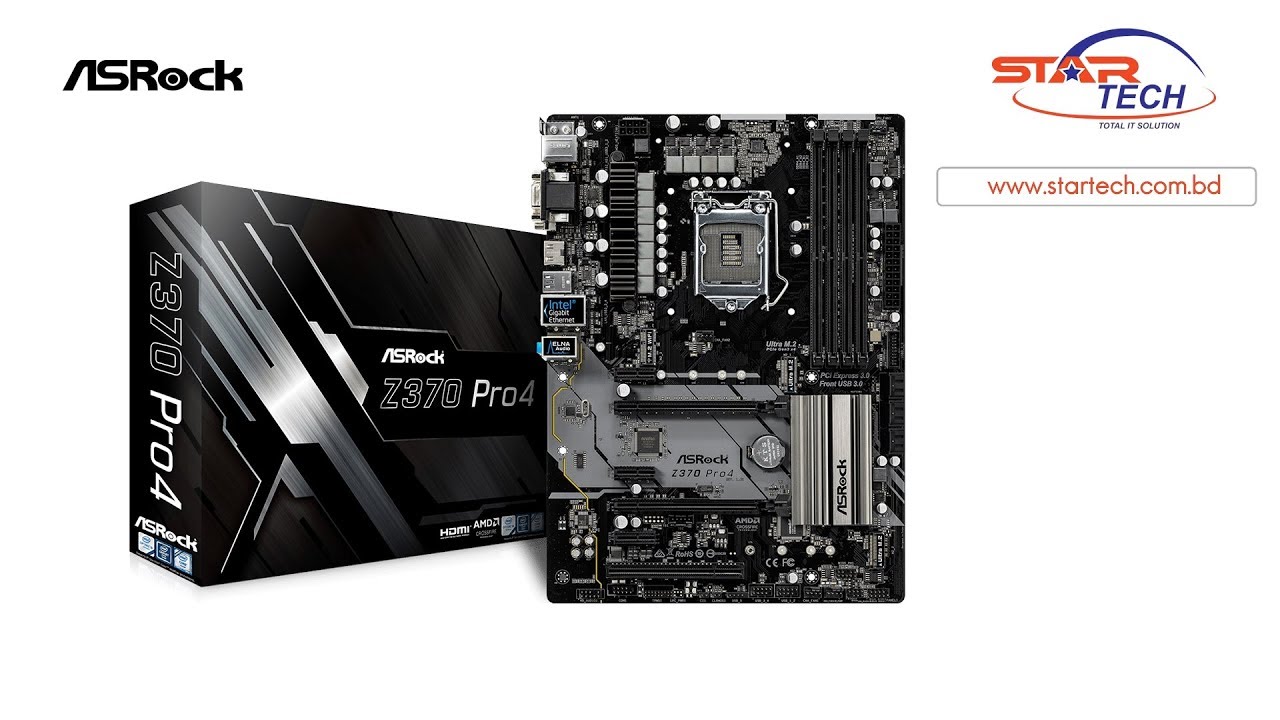 Asrock Z370 Pro4 USB 3.1 Intel 8th Gen Motherboard review | Star
