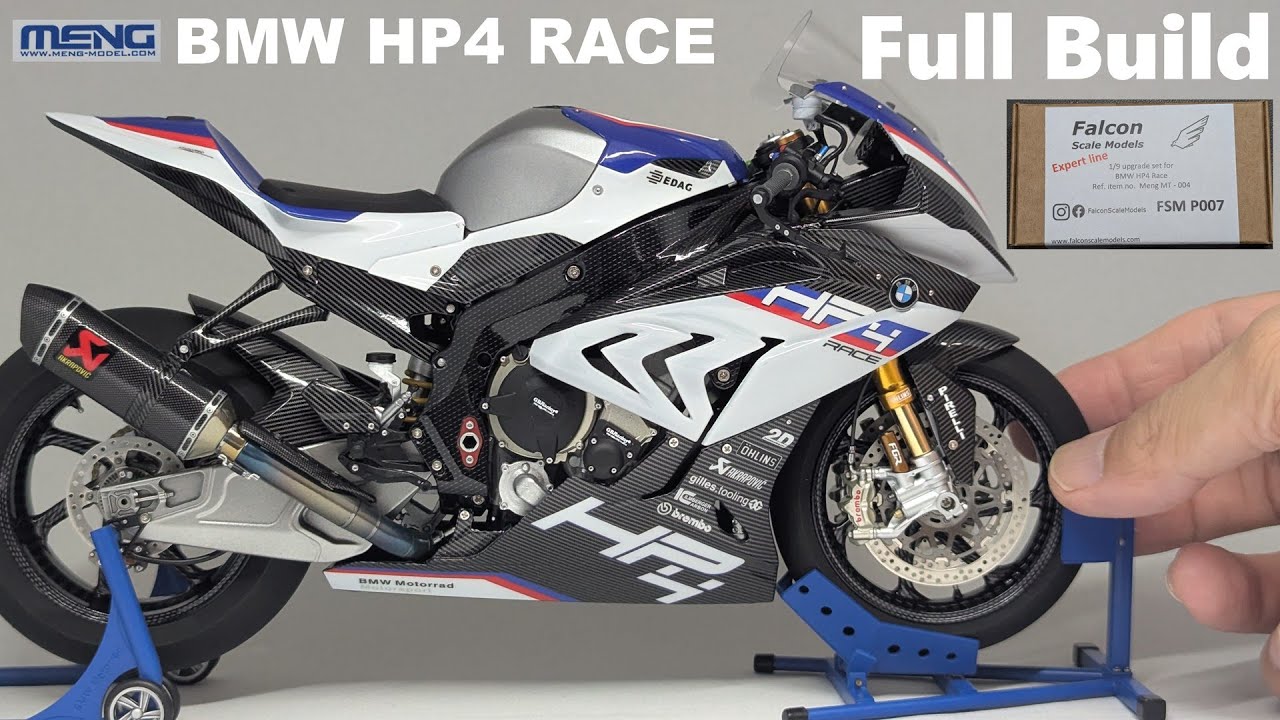 MENG MODEL 1/9 BMW HP4 RACE Full Build - YouTube