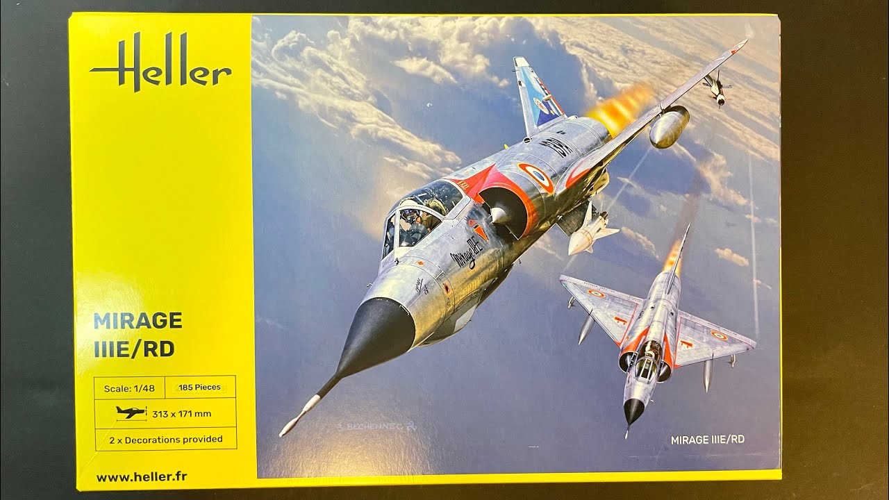 Unbox & review (*** of 5) Heller Kinetic Mirage III E rd 1/48