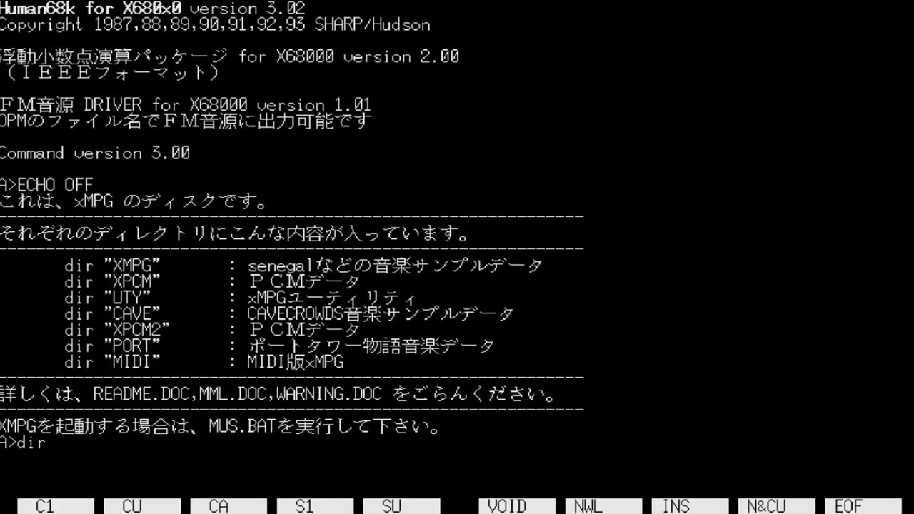 SHARP X68000 X 68000 xMPG System PROBLEM - YouTube