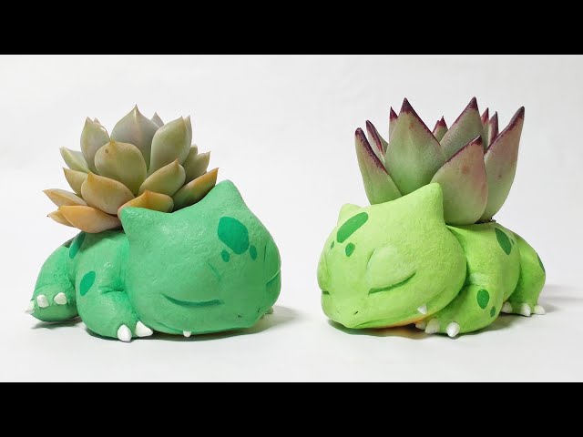 粘土】フシギダネの植木鉢を作ってみた【ポケモン】Pokémon Clay