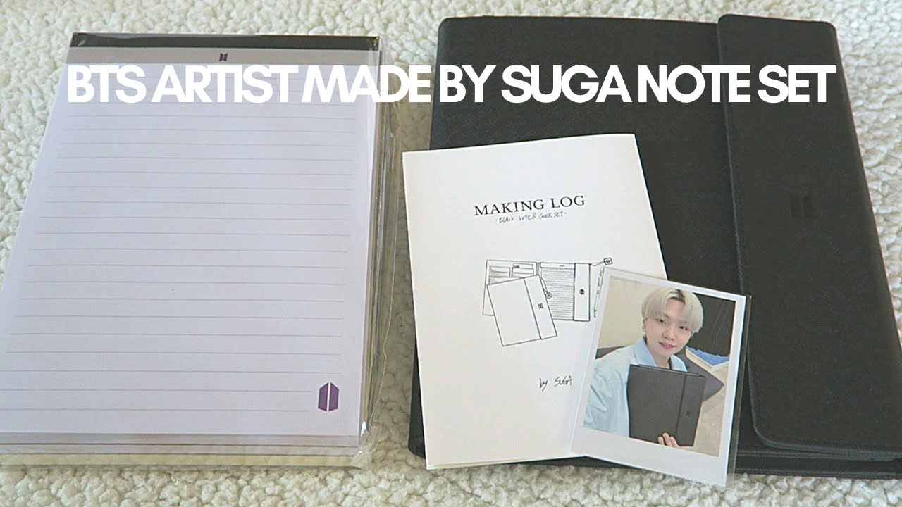 BTS ARTIST MADE BY COLLECTION - Suga Yoongi Note Set! Unboxing and