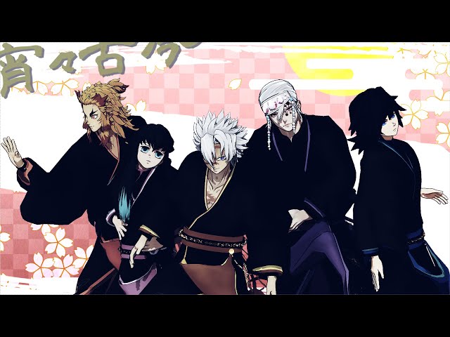 鬼滅のMMD】宵々古今【不死川実弥・冨岡義勇・煉獄杏寿郎・宇髄天元