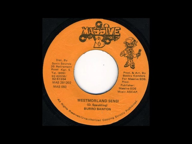 名盤☆レゲエ Burro Banton /Westmoreland Sensi Westmorland Sensi