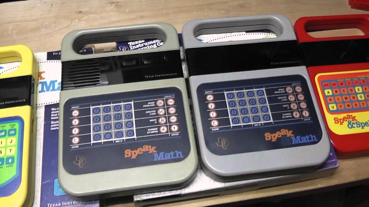 Texas Instruments Speak & Spell, Speak & Math, Speak & Read - YouTube