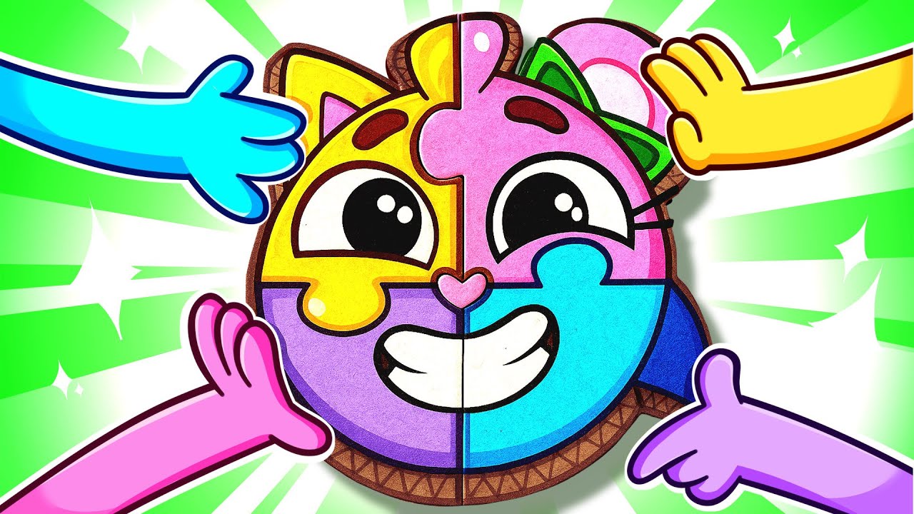 Body Puzzle Challenge in the Cardboard World 🌟🧩 Kids Songs