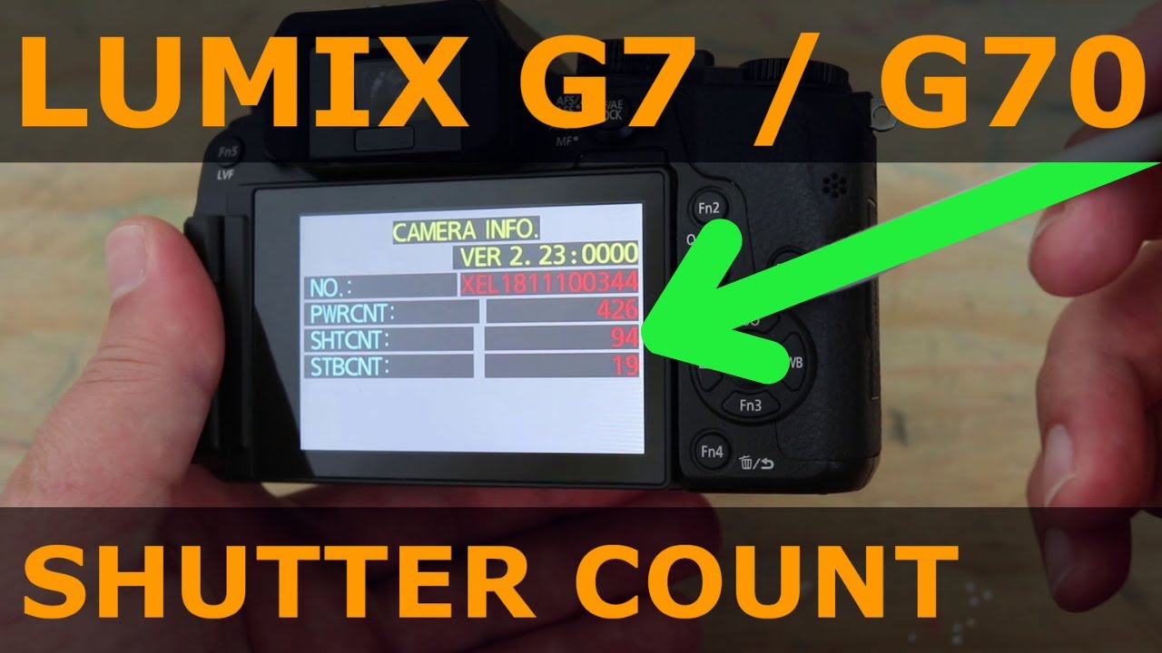How to Check Shutter Count on Panasonic Lumix G7 / G70 - YouTube