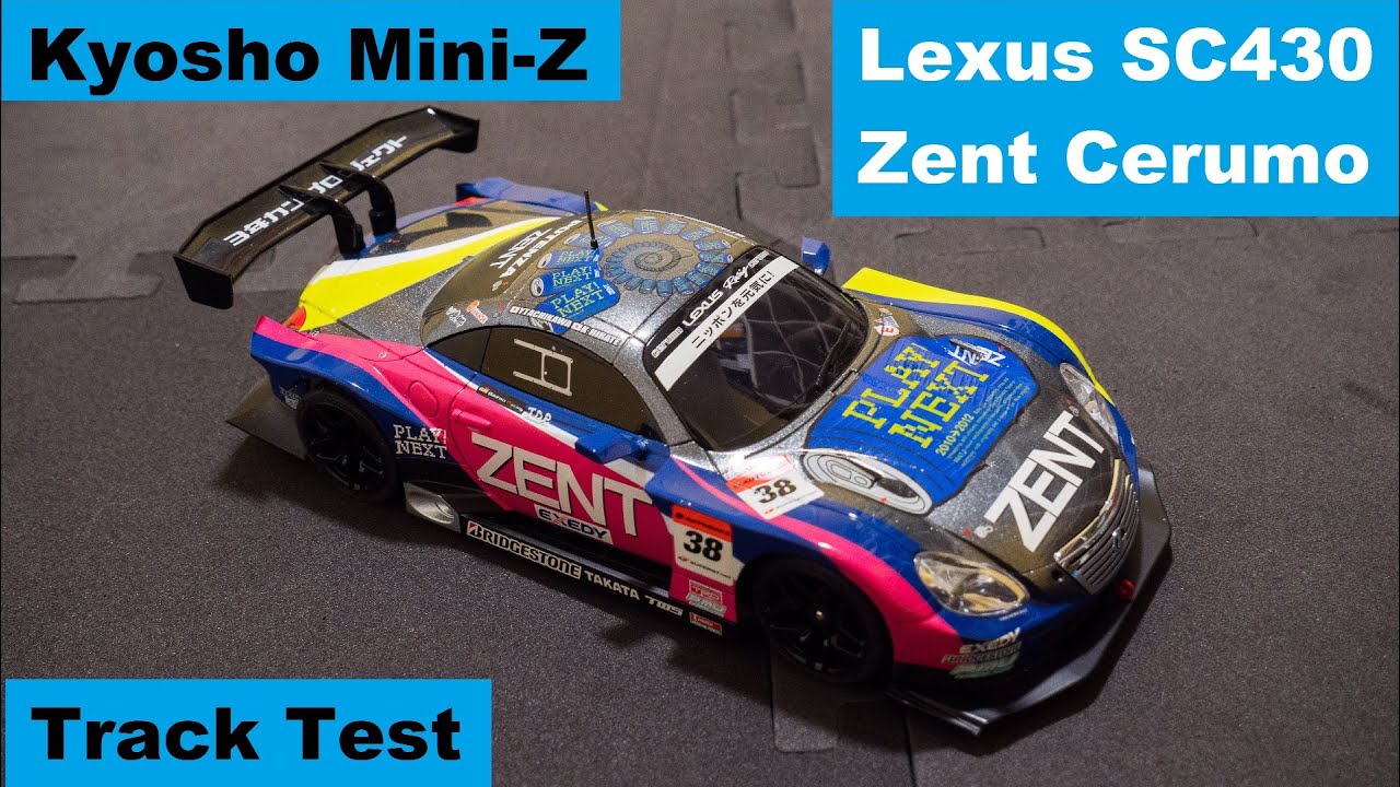 Kyosho Mini-Z Lexus SC430 Zent Cerumo Track Test - YouTube