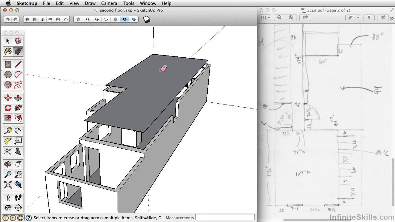 SketchUP 2013 Tutorial | Creating The Second Floor - YouTube