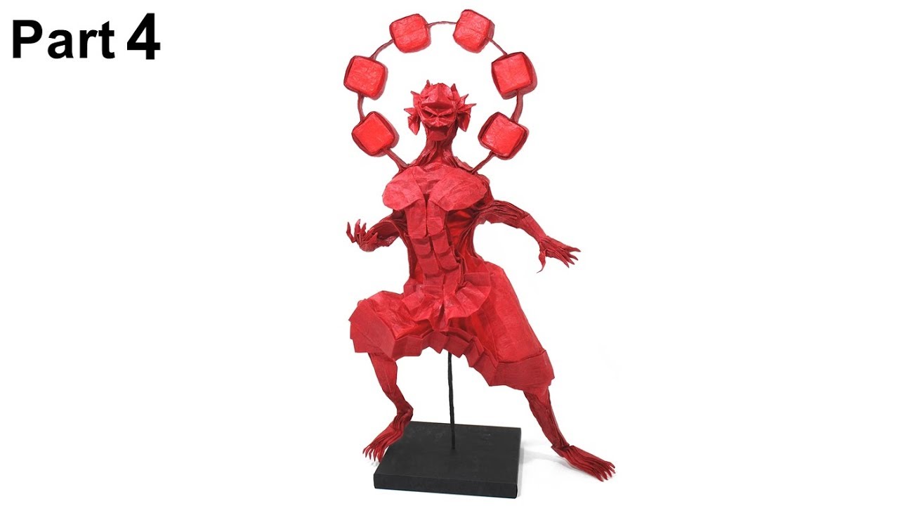ORIGAMI GOD OF THUNDER Raijin TUTORIAL (Hojyo Takashi) PART 4