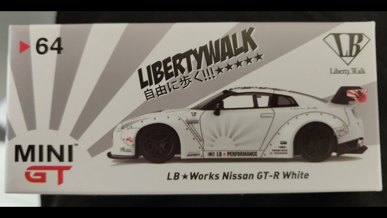 Mini GT LibertyWalk Nissan GT-R White 64 NEW!!! - YouTube