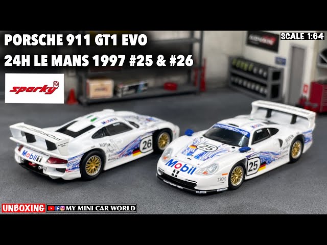 MY MINI CAR WORLD』 UNBOXING SPARKY 1/64 PORSCHE 911 GT1 EVO 24H