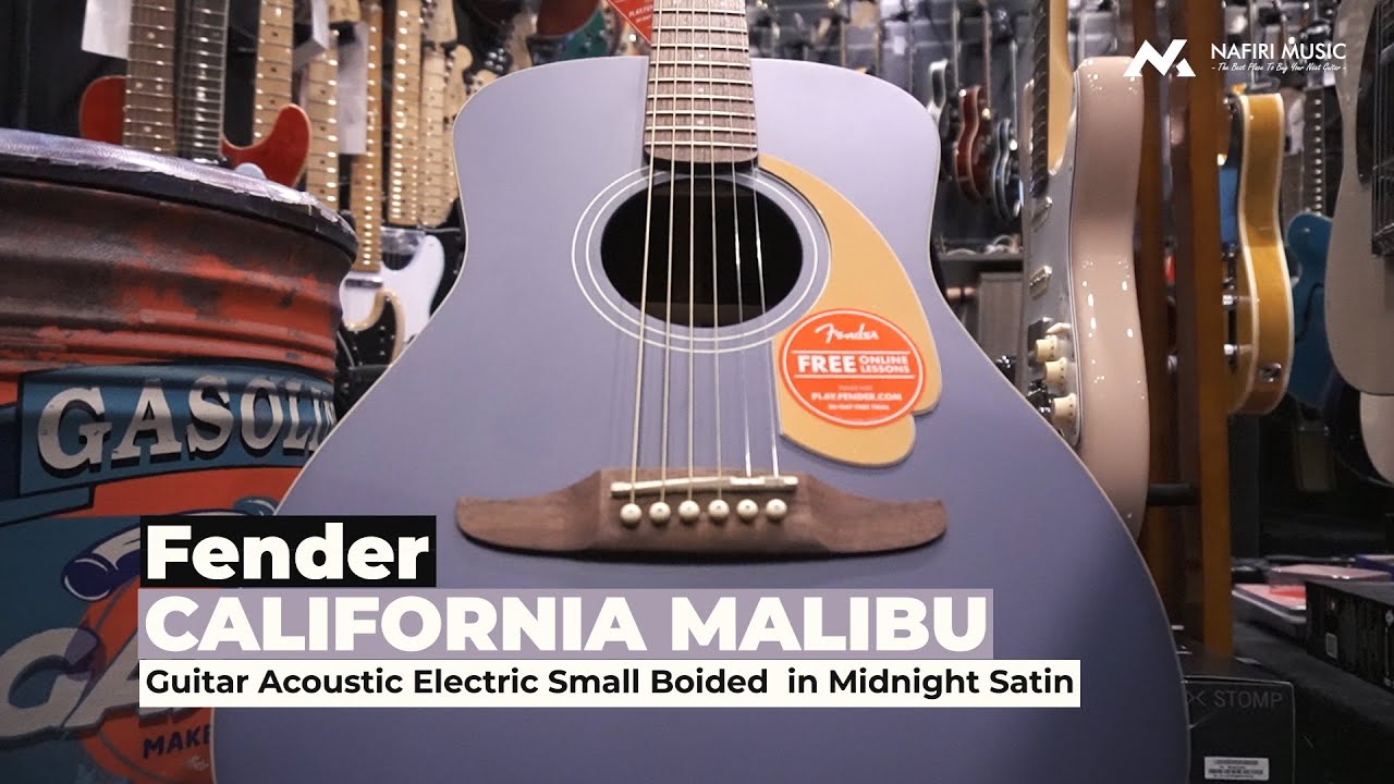 Fender California Malibu Player Small Bodied in Midnight Satin