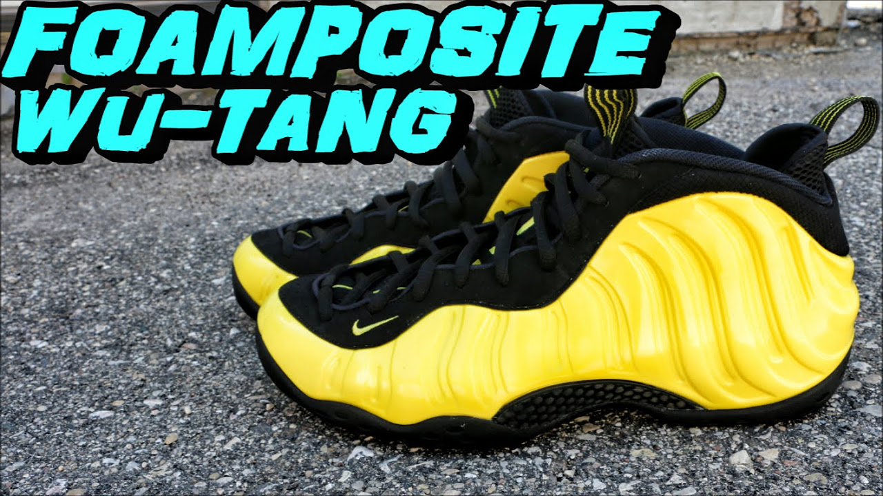 NIKE FOAMPOSITE ONE OPTIC YELLOW / WU-TANG REVIEW + ON FOOT - YouTube