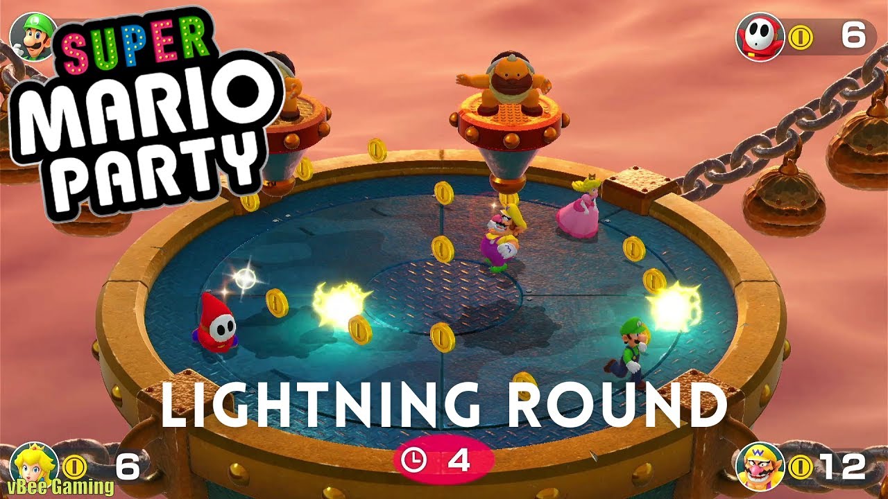 Super Mario Party Minigames Gameplay #67 - Lightning Round