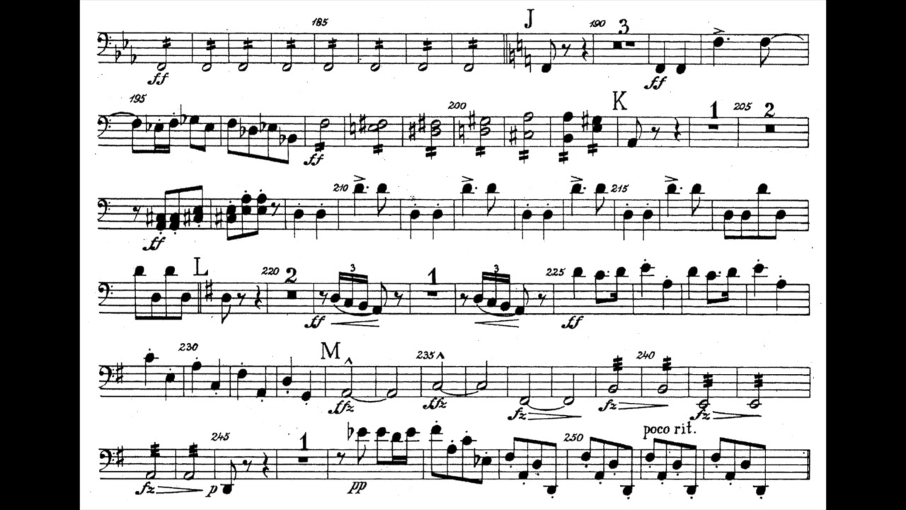 ドヴォルザーク交響曲第8番 第4楽章（チェロパート楽譜） - YouTube