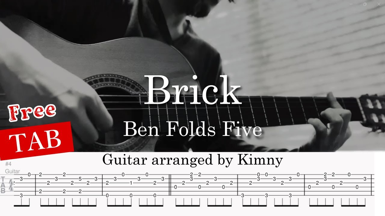 TAB ] Brick - Ben Folds Five | Fingerstyle Guitar Cover | FREE PDF