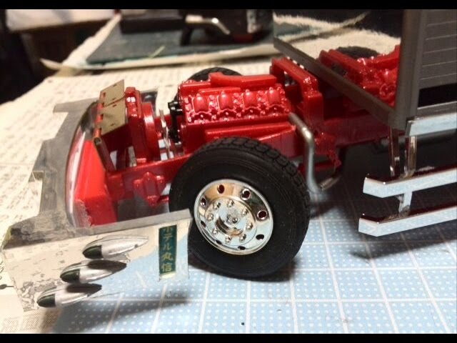 アオシマ・デコトラプラモデル丸信輸送 第11達喜丸改造製作工程(後編