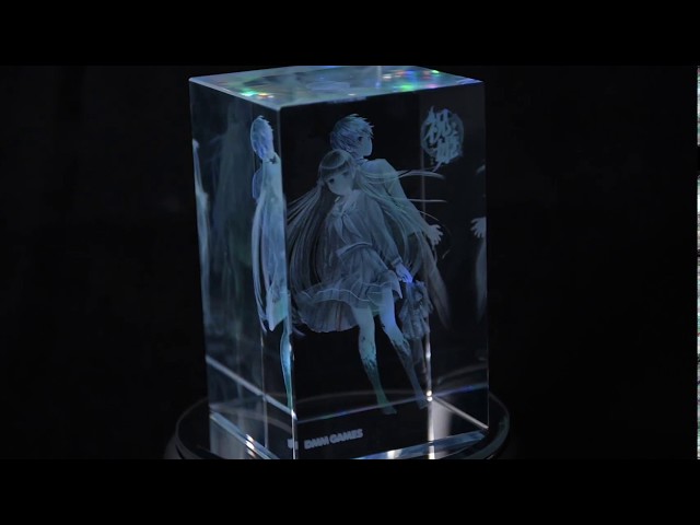 DMM make 3Dクリスタル（彫刻後サンプル） - YouTube