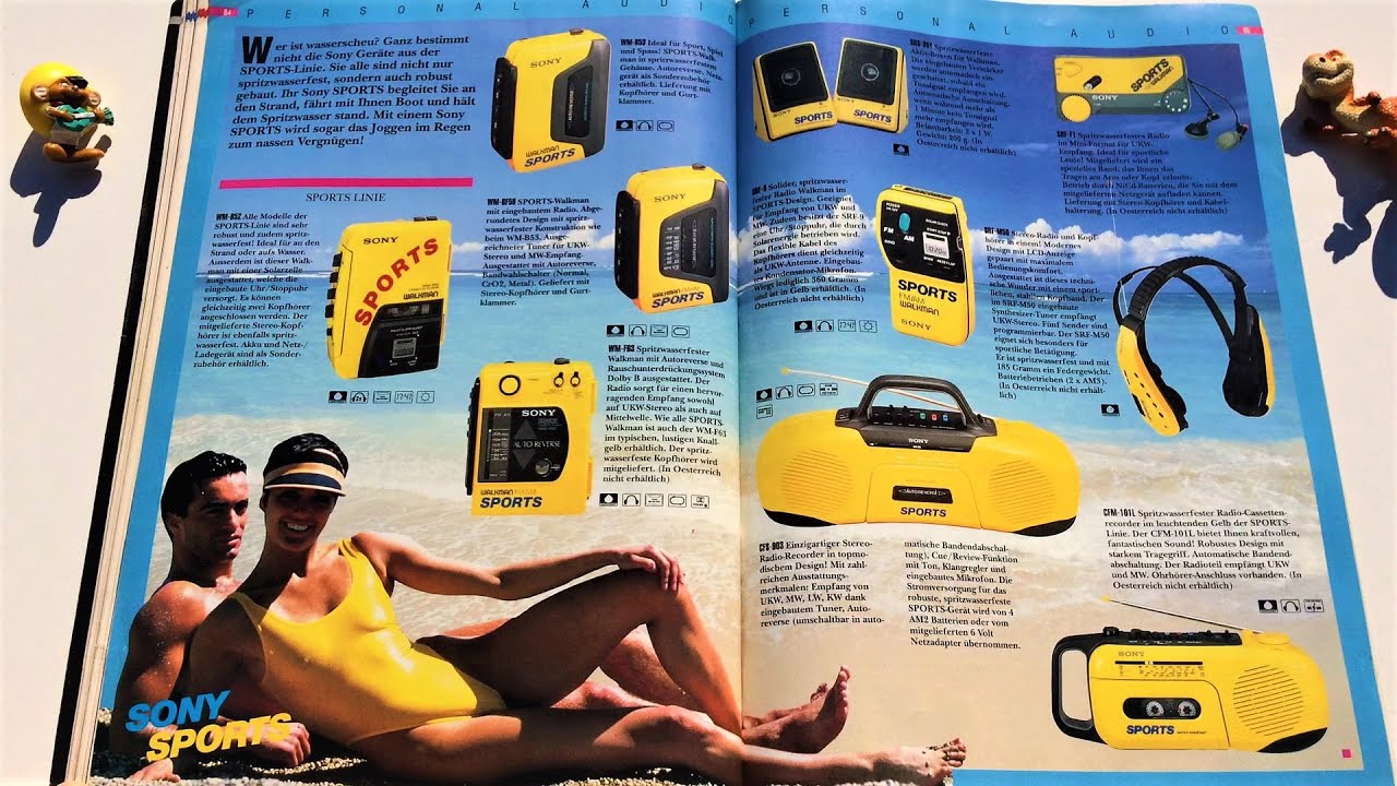 Sony Sound&Vision Catalog 1989 Commercials Walkman Cassette Player