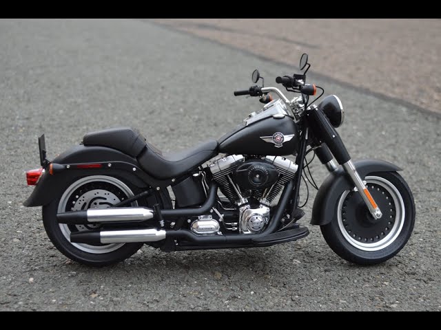 Harley Davidson FLSTFB Fat Boy Lo, 1/6, Tamiya - YouTube
